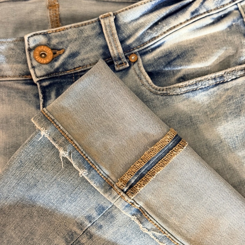 Womens Edgely High Rise Flared Selvedge Denim Jeans